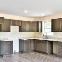 Standard Stained Kitchen Cabinets