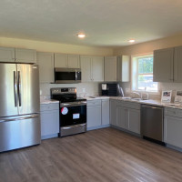 Standard Gray Painted Kitchen Cabinets
