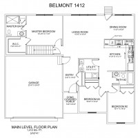 Belmont Floor Plan 1,412 sqft