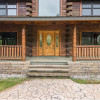 Manistee Log Home Front Porch 