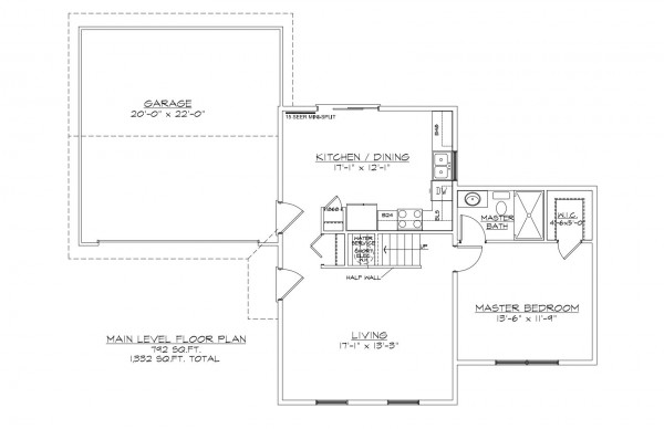 Kingsfield Estates Lot 37 Main Level Floor Plan