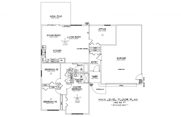 Heritage Estates lot 150 Floor Plan