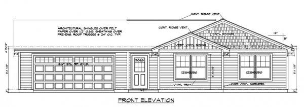 Heritage Estates lot 1 Front Elevation
