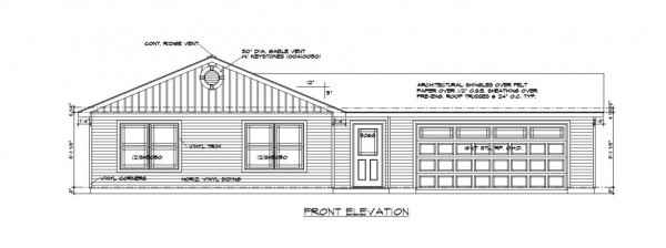 Front Elevation Woodbury Estates lot 34