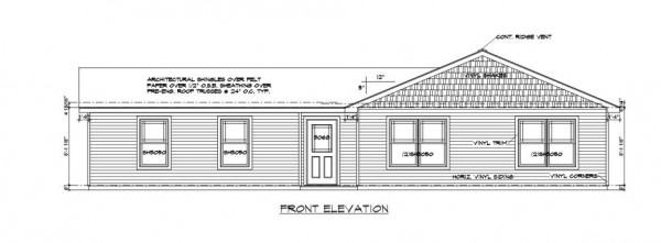 Woodbury Estates Lot 58 Front Elevation