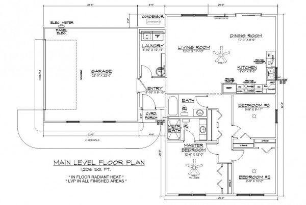 Woodbury Estates Lot 58 Main Level Floor Plan