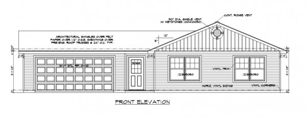 Woodbury Estates Lot 46 Front Elevation
