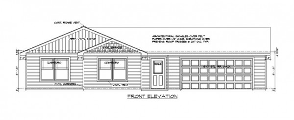 Center Place Lot 27 Front Elevation