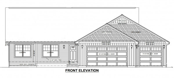 Heritage Estates lot 200 Front Elevation