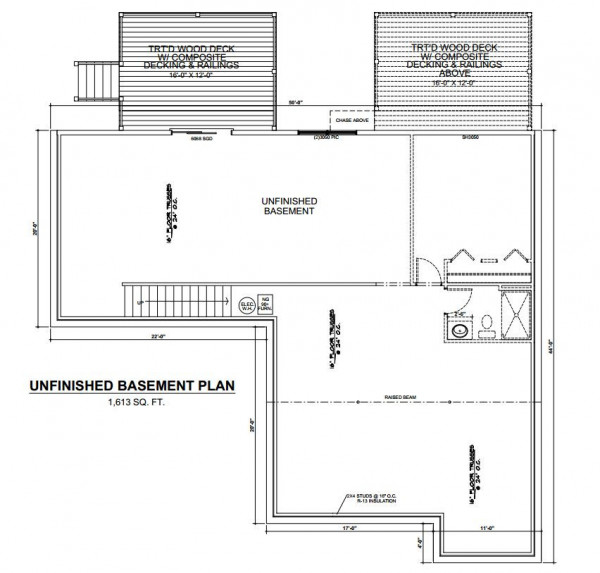 Heritage Estates Lot 201 Basement Plan
