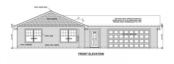 Wistrand Woods lot 11 Front Elevation