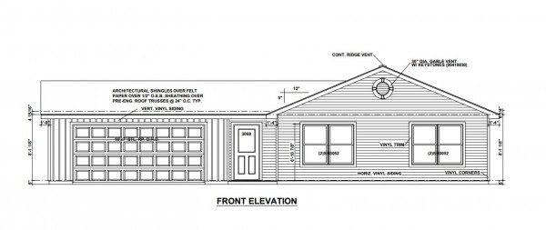 Wistrand Woods Lot 36 Front Elevation
