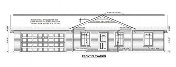 Sawyer Road Parcel F Front Elevation