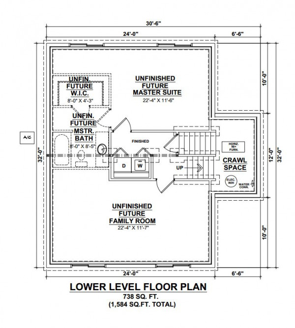 Wistrand Woods Lot 50 Lower Level Floor Plan