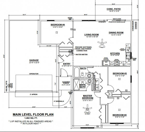 Woodbury Estates lot 61 Floor Plan 