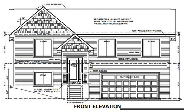 Woodbury Estates Lot 94 Front Elevation